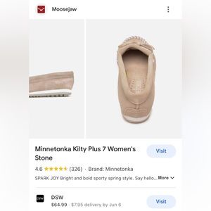 Women’s Minnetonka moccasins Kilty plus size 8. Stone color